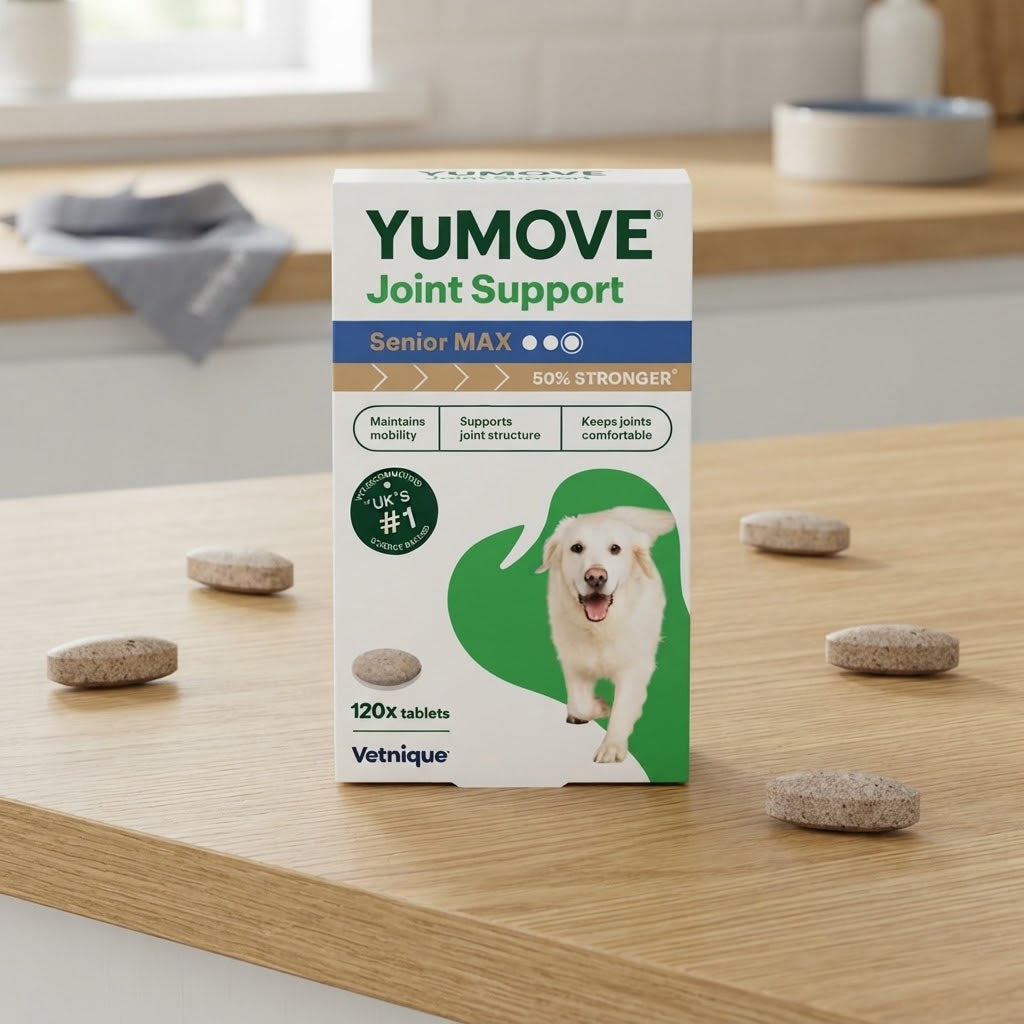 Zarnoor YuMOVE Joint Support Senior MAX – 50% Stronger Mobility Supplement for Dogs – 120 Tablets