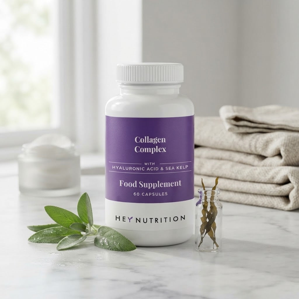 Hey Nutrition Collagen Complex with Hyaluronic Acid & Sea Kelp Food Supplement - 60 Capsules