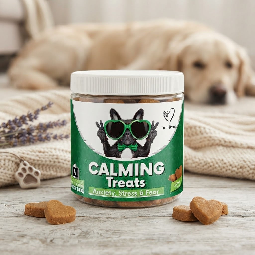NutriPaws Calming Treats for Dogs – Natural Anxiety, Stress & Fear Relief – 120 Chews