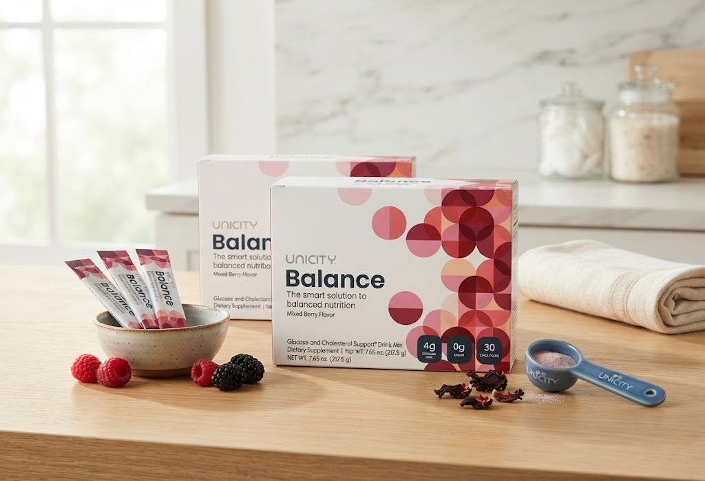 Unicity Balance Glucose and Cholesterol Support Drink Mix - Mixed Berry Flavor
