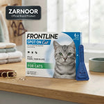 Zarnoor Frontline Spot On Flea, Tick & Lice Treatment for Cats - 6 Pipettes
