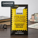 Prefolded Transparent Tasteless Peelable Stamp Hinges (1000 Count) - Zarnoor