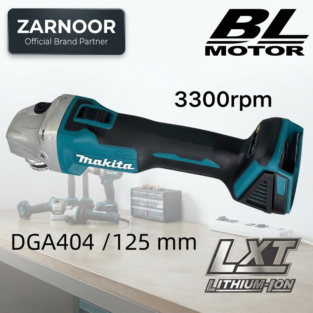 Makita DGA404 Brushless Tool Electric Angle Grinder 18V High Power 125mm Rechargeable Cutting Polishing Machine. ( note : WITHOUT BATTERY AVAILABLE zarnnor