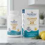 Nordic Naturals Ultimate Omega 2X High-Strength Lemon Flavor Fish Oil Supplement - 120 Soft Gels