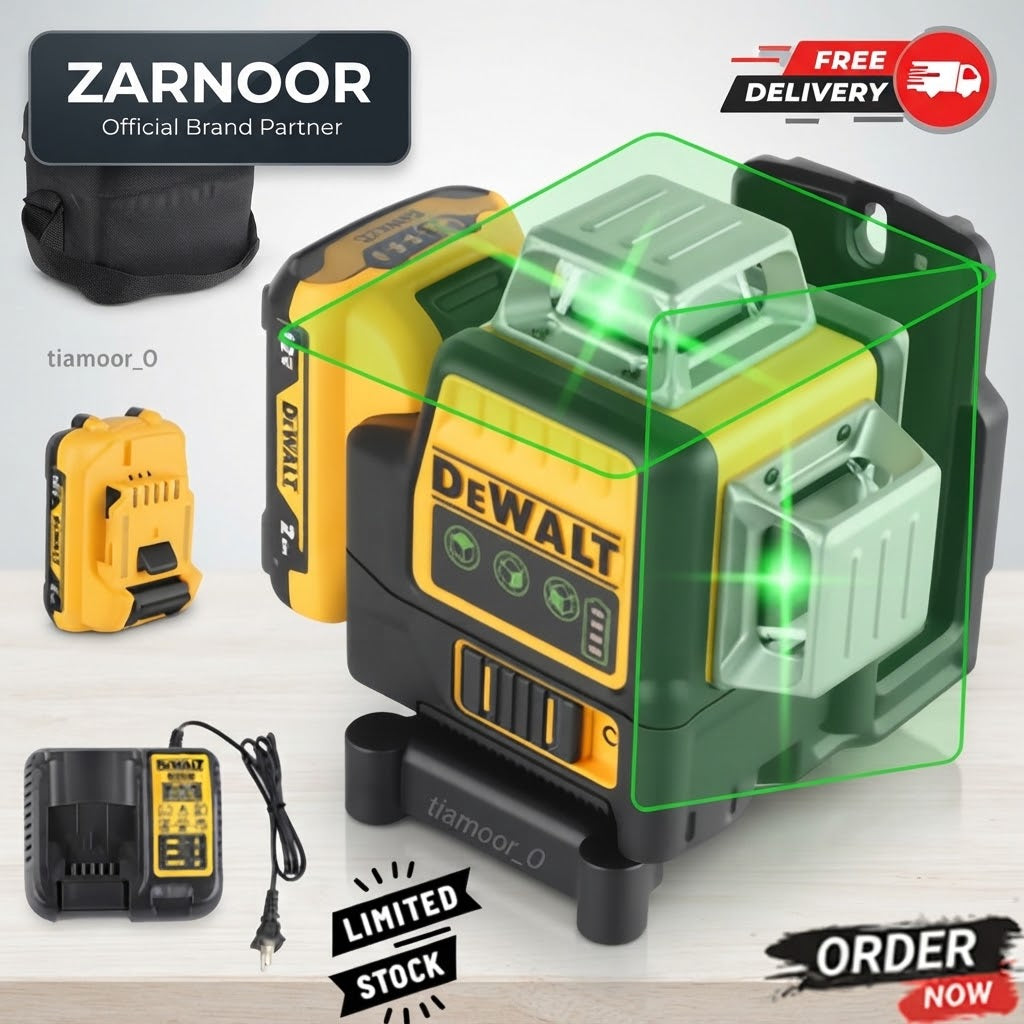 DeWalt 12V/20V MAX Green Cross Line Laser Level Kit - Zarnoor