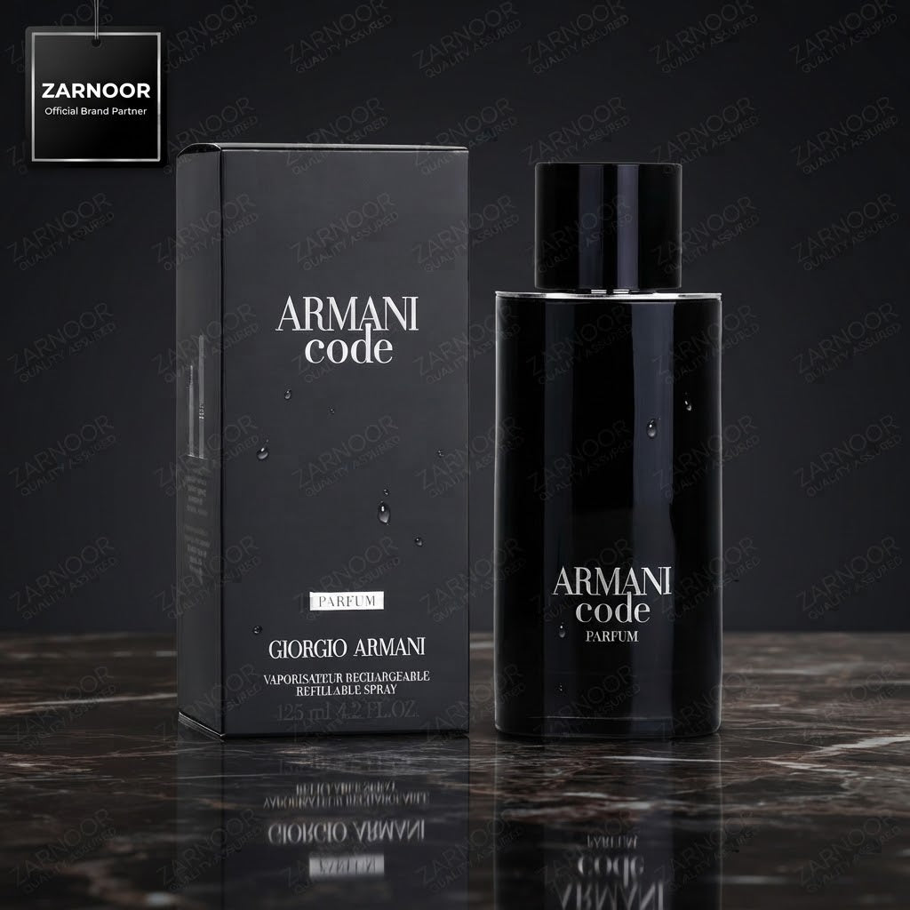 Giorgio Armani Code Parfum Vaporisateur Rechargeable Refillable Spray - 125ml / 4.2 Fl. Oz. zarnoor