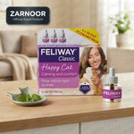 Zarnoor Feliway Classic Happy Cat Calming Pheromone Diffuser Refill Economy Pack - 3 x 30 Day